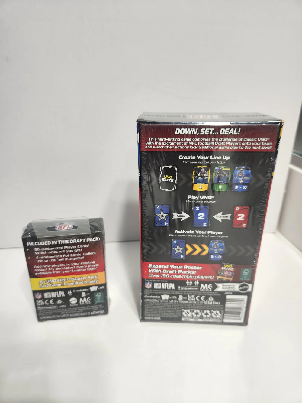 lot of 2 UNO Elite NFL 2024 Core Edition - Red Starter Pack